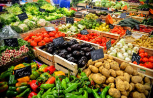 Variety of vegetables at market
