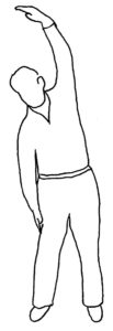 Line drawing of body side stretch
