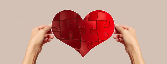 How Do You Mend a Broken Heart? Paper heart with puzzle piece design