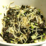 Bean sprout and wood ear salad