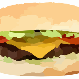 Cartoon cheeseburger